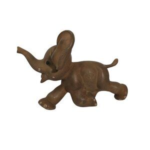 TUSKY the Elephant Rempel Toys Latex Rubber Vintage Brown Rubber Baby Ears Move